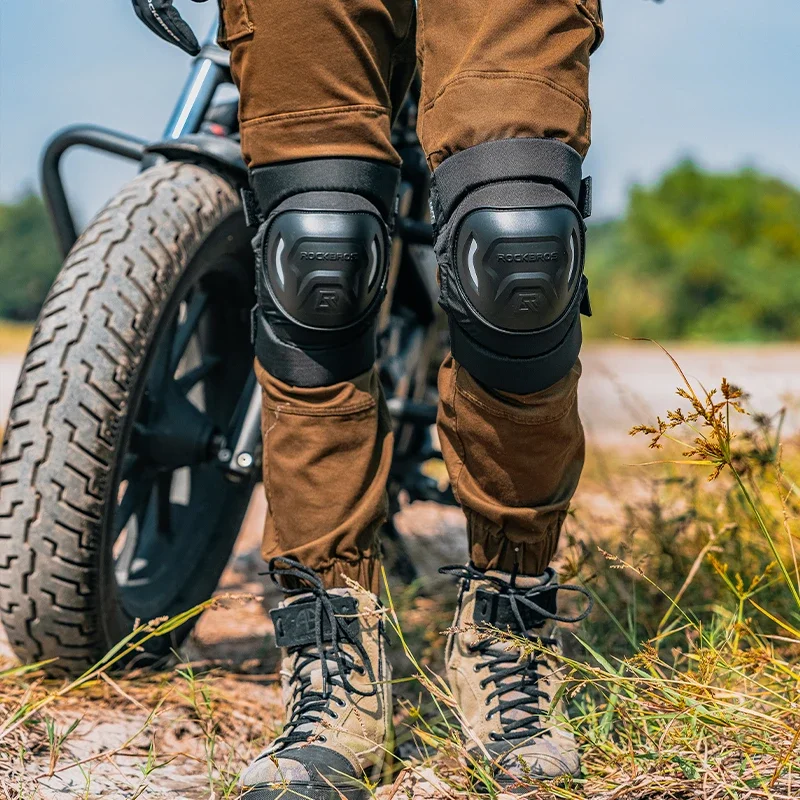 ROCKBROS Motocycle Kneepad Anti-fall Shockproof Protective Knee Pads Reflective Scooter Motor Guards Gear Cycling Knee Pads