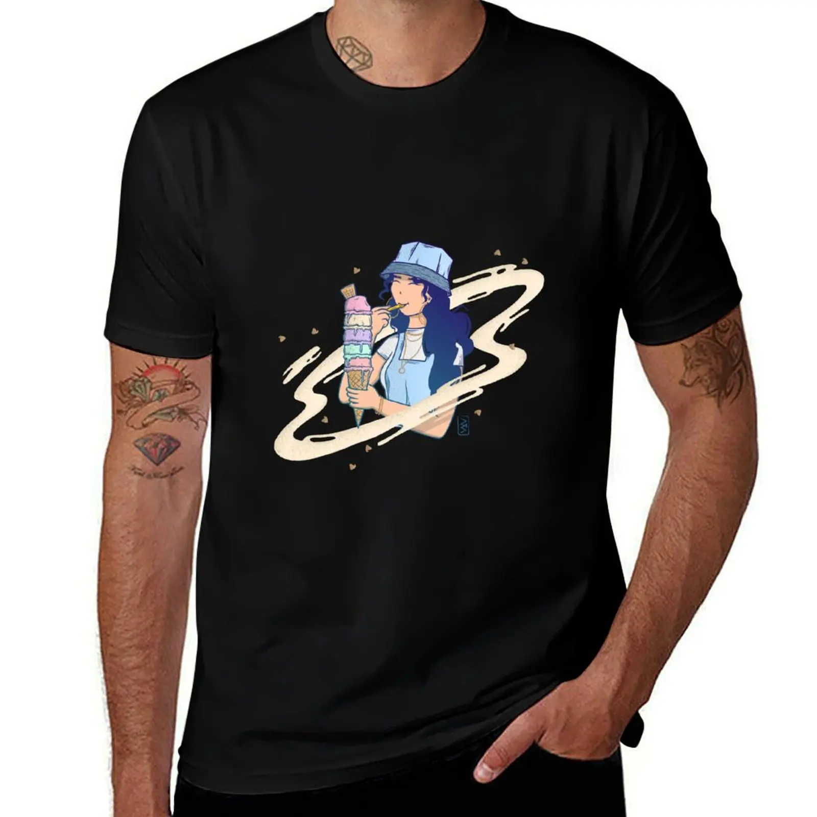 Ice cream cravings T-Shirt Casual Minimalist Short Sleeve Top T-Shirt
