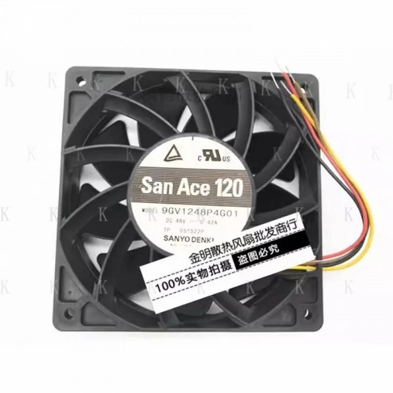 C  FOR   Sanyo 9GV1248P1G01 DC48V 0.42A 12CM 4-Wire PWM Speed Control Violent Cooling Fan