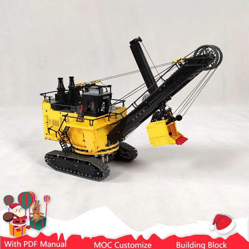 3170 PCS MOC City Engineering Front shovel rope excavator Model Technology Building Block Creative Children Toy Christmas Gift