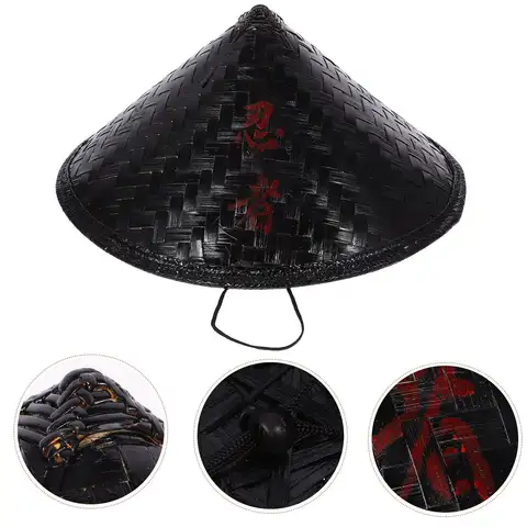 NUOVO Cappello Ninja Per I Bambini Cappello Samurai Giapponese Per I Bambini Puntelli Cosplay Cappello di Bambù Per I Bambini Samurai Cosplay Cavaliere Cappello di Riso Per