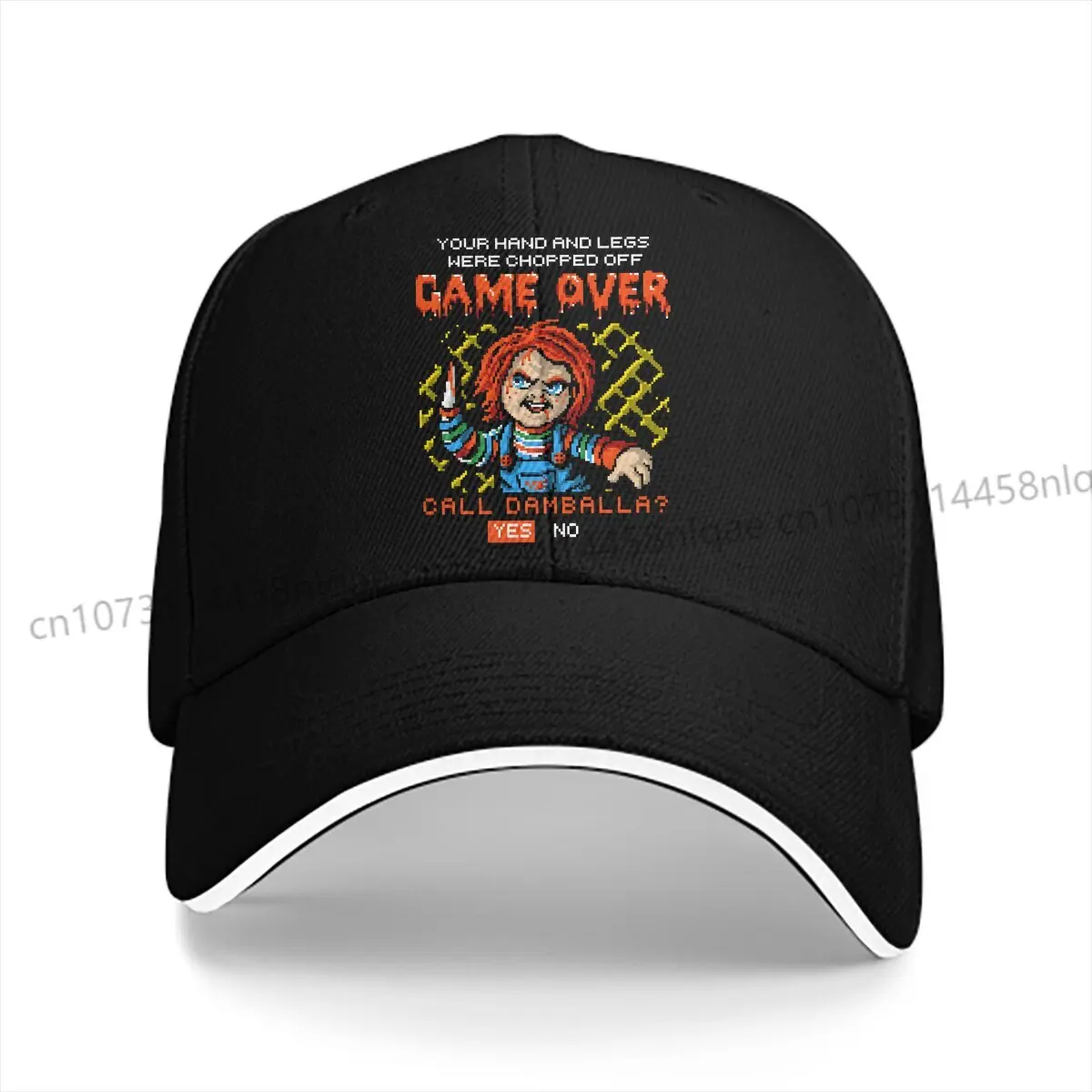 GAME OVER Men Baseball Caps Peaked Cap Sun Shade Sunprotection Hat Child's Play Horror Movie