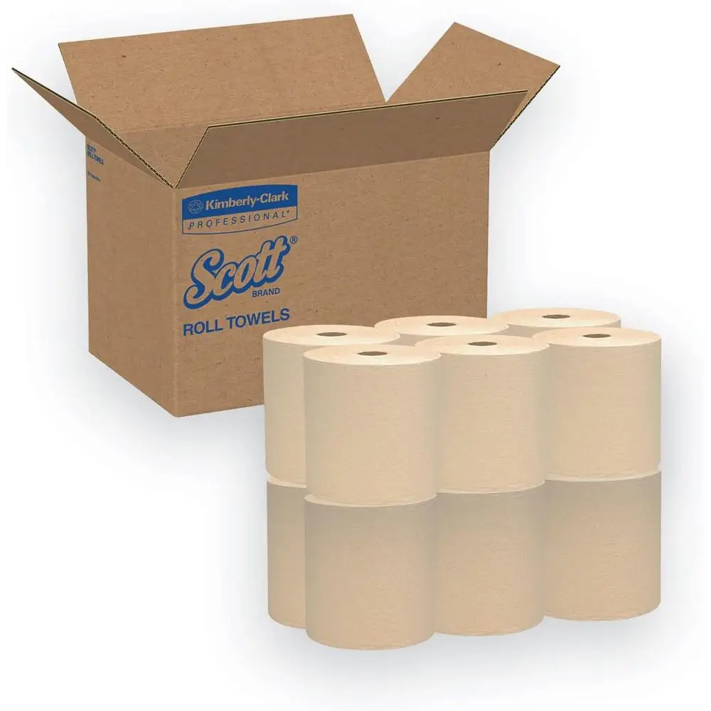 

Natural 1.5 Core Hard Roll Towels, 8 x 800 Sheets, 12 Rolls per Carton