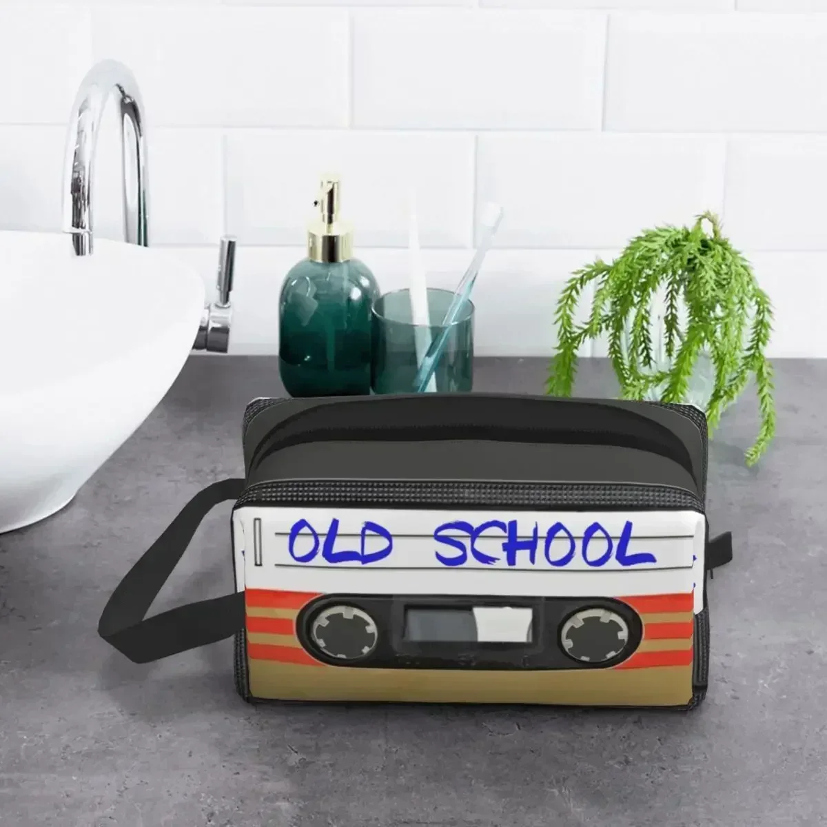 

Toiletry Bag Women Music Lover Cassette Cosmetic Makeup