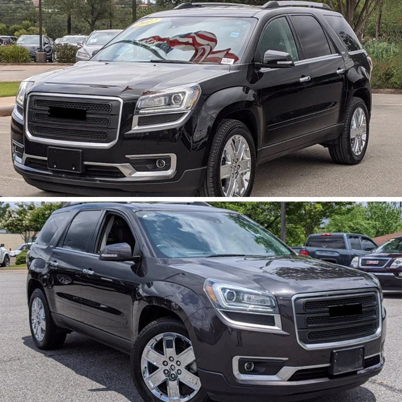 

For GMC Acadia SLT 2013-2016 Chrome+Matte Black Front Bumper Grille Upper Grill