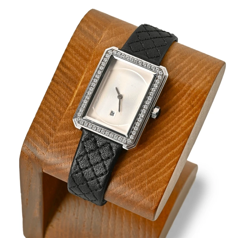 Oirlv Wooden T-Bar Holder Retro Watch Stand Solid Wood Watch Holder Stand Bracelet Holder Wooden Jewelry Organizer Display Stand