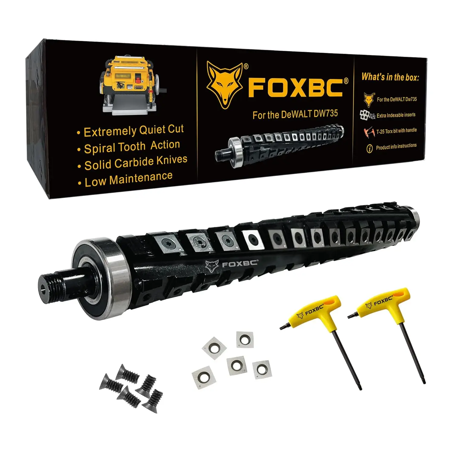 

13 Inch Spiral Helical Cutterhead for DeWalt DW735 DW735X Planer