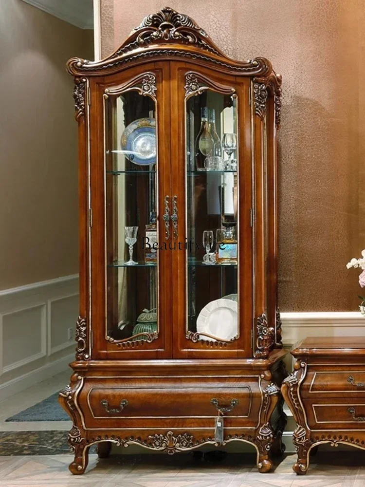 

FG40*European high-end TV cabinet wine cabinet American old film and television customization