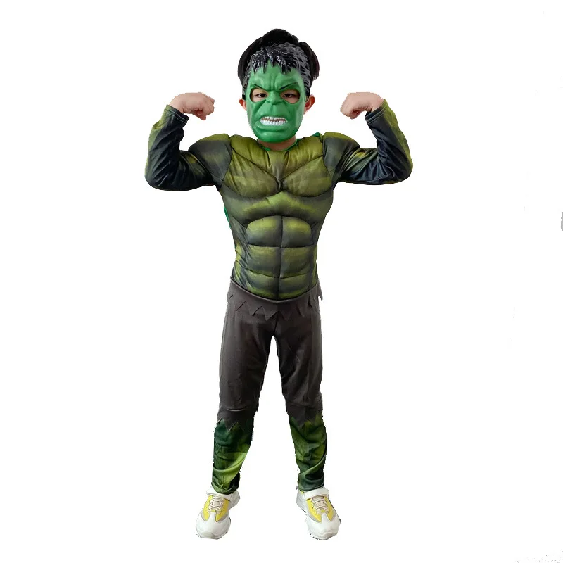Halloween Costume Muscle suit Green Giant For Kids Cosplay Nightclub Clothes Anime Party Birthday Gift Dress Up Role Playing
