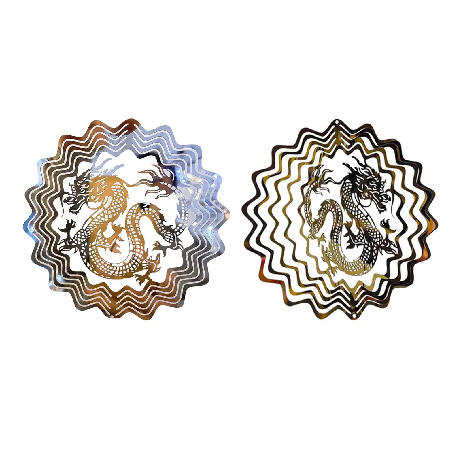 

Dragon Wind Spinner Metal Garden Decorations for Balcony Indoor Outdoor Wall