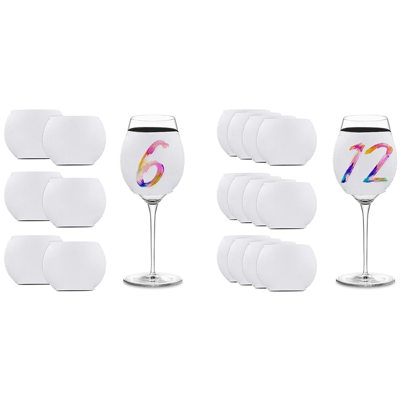 Sublimation Blanks Wine Glass Sleeve Neoprene Wine Glass Insulator Cover For Glass Sublimation Ornaments Supplies