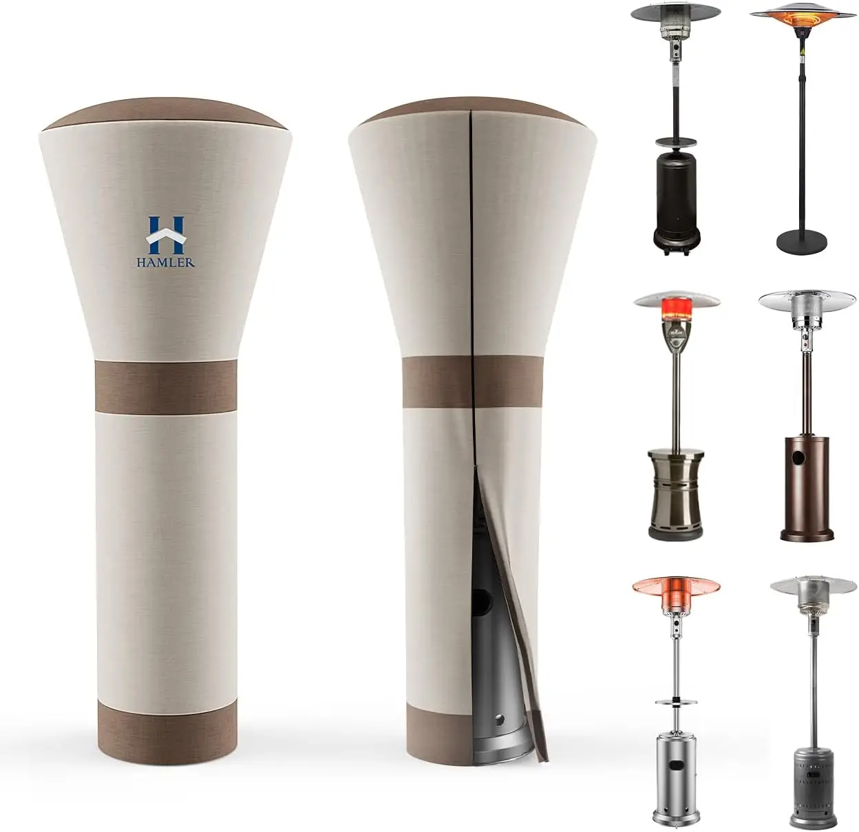 

Patio Heater Covers, Outdoor Heater Covers Waterproof with Zipper, Outdoor Patio Heater Cover Fits up to 95"H x 34"W x 19