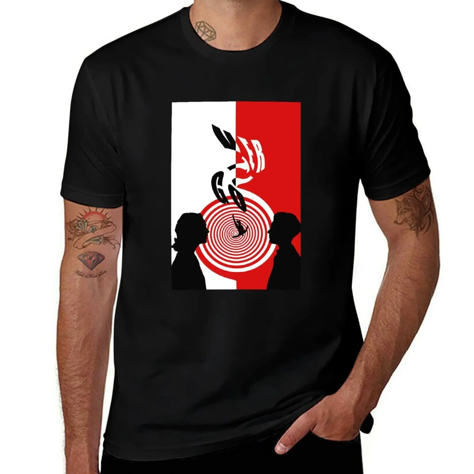 

Футболка с постером фильма Альфред Хичкок Вертиго, футболки с рисунком рэпера, футболка с рисунком, футболка большого размера для мужчин