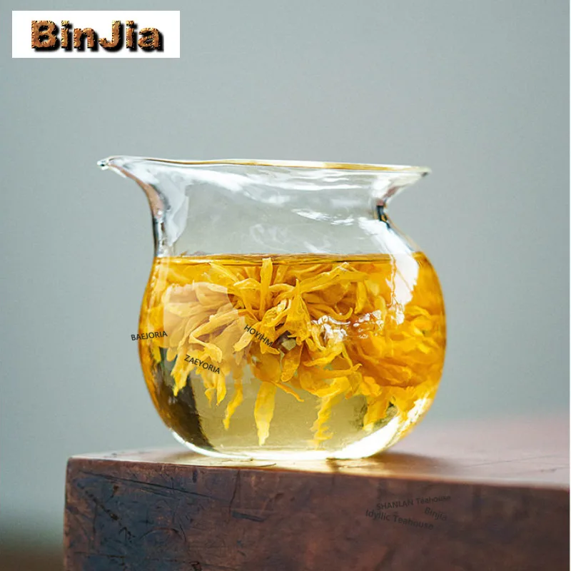 250ml High Borosilicate Glass Tea Pitcher Divide Tea Cha Hai Dispenser Justice Cup Dahongpao Fair Mug Tea Ceremony Accessories