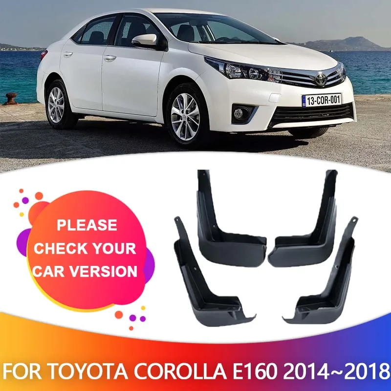 Car Fenders for Toyota Corolla Altis E160 E170 2014~2018 Rear Mudguards Splash Guard Wheel Protecti Mud Flap Exterior Accessorie