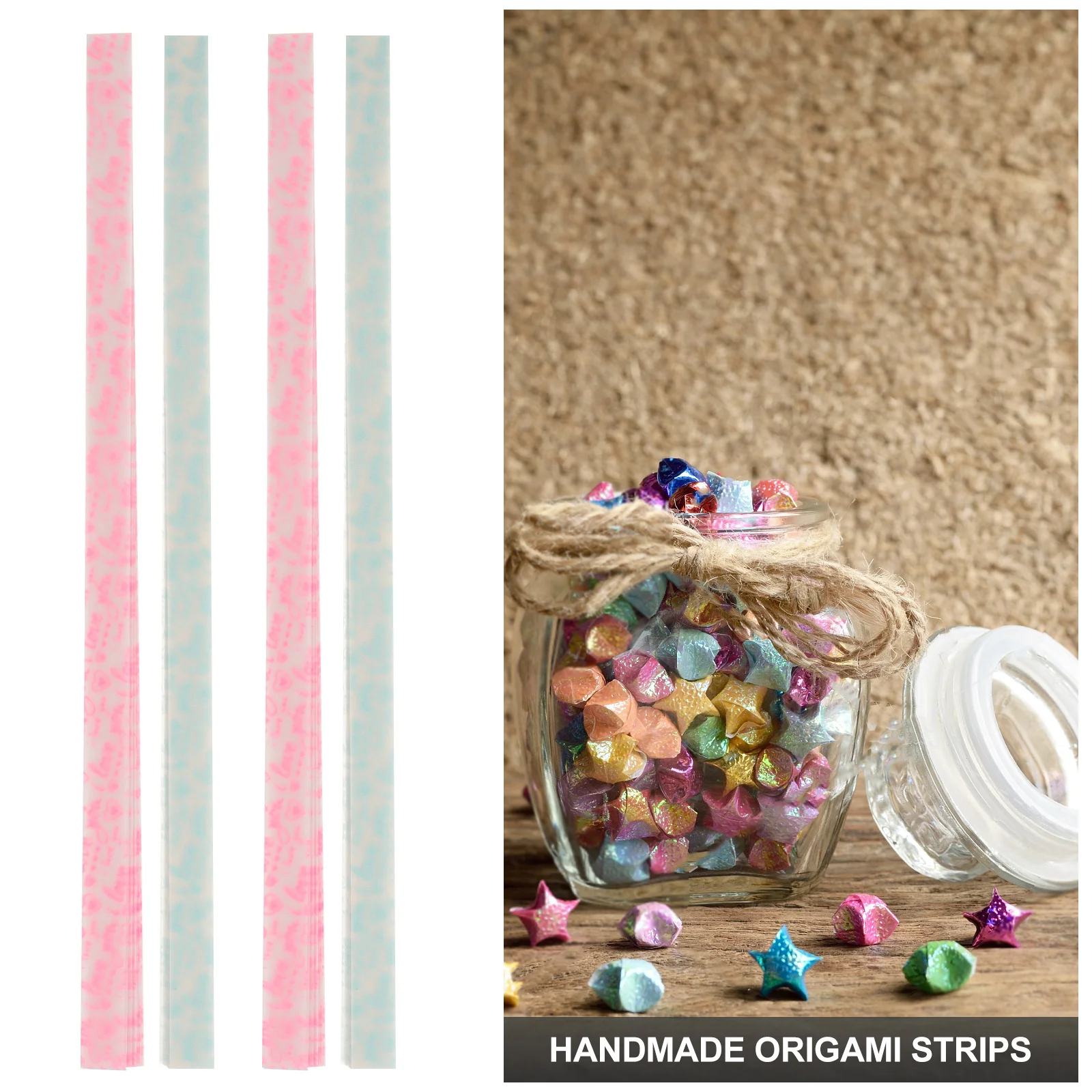 300 Stück Origami-Sternpapier, 10 Farben, leuchtende Blätter, dick, nicht leicht zu brechen, für Familien-DIY-Bastelunterhaltung