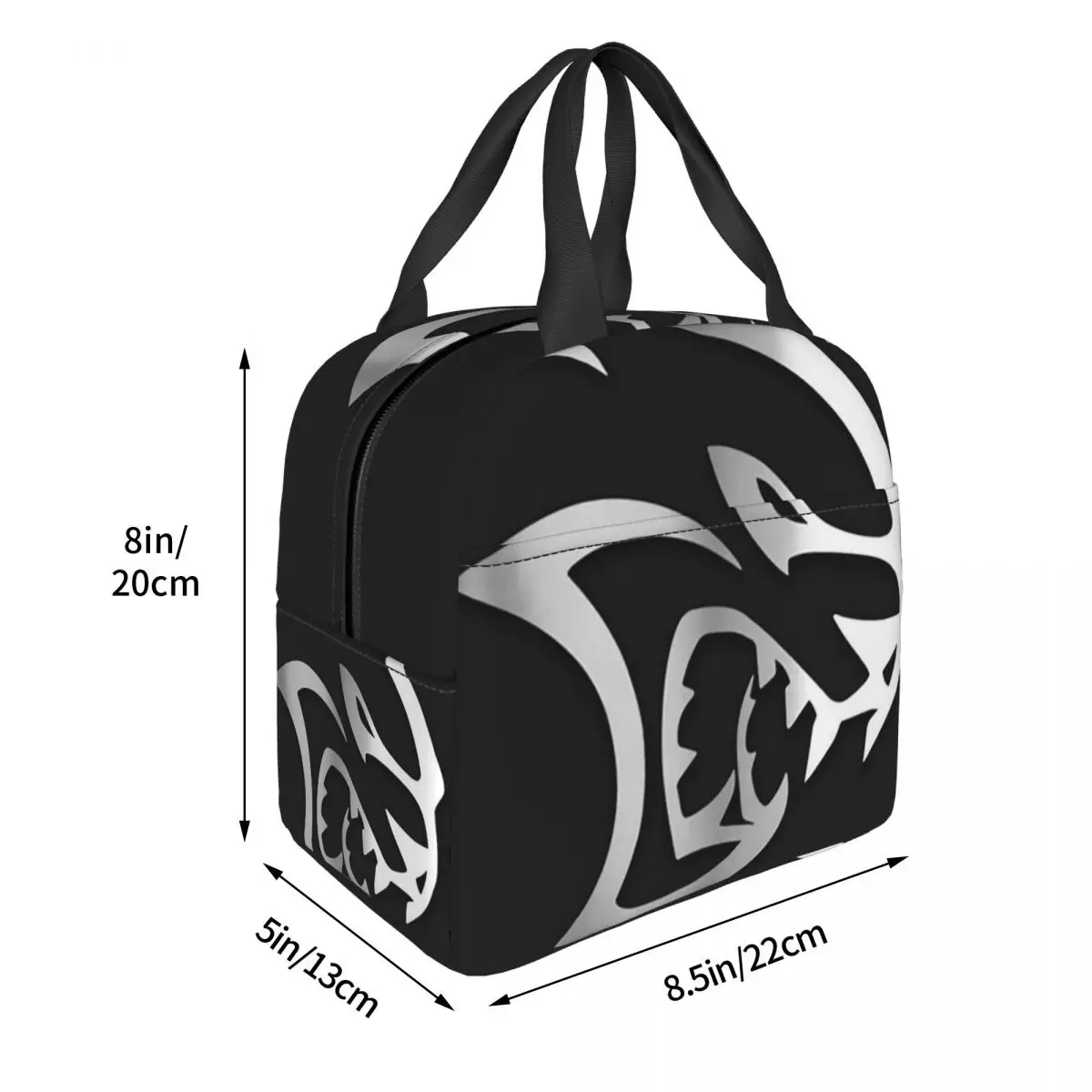 SRT Hellcat Demon Dodge Challenger Car Racing Lunch Bags Insulated Bento Box Resuable Picnic Bags Cooler Thermal Bag for Woman