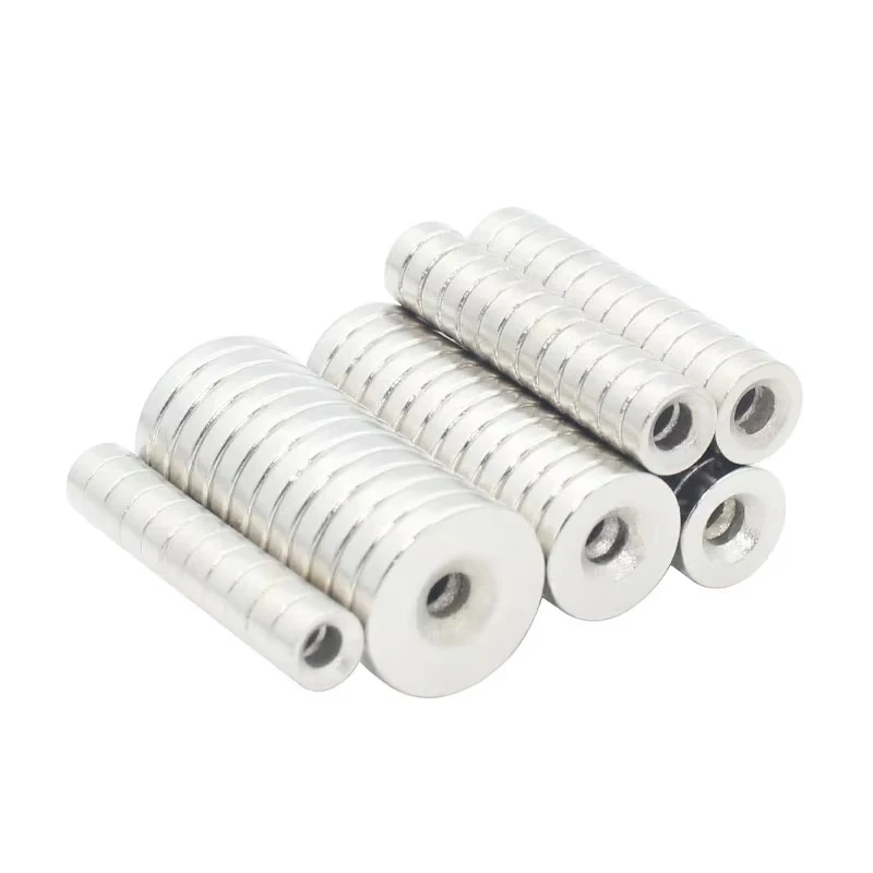 8/10/12/15/18/20x3 Strong Magnet Countersunk Round NdFeB Neodymium Magnet Powerful Rare Earth Permanent Fridge Magnets with hole