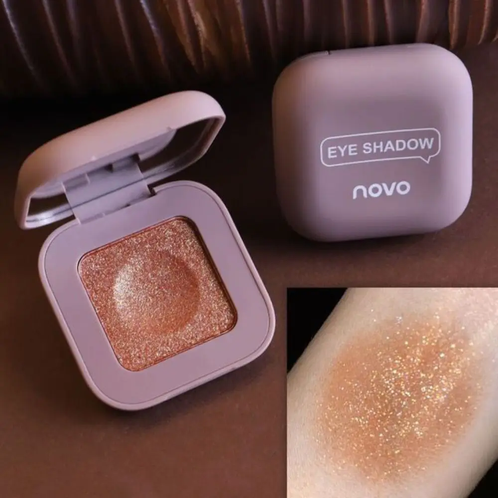 

Holographic Bronze Brown Shimmer Eyeshadow Gold Glitter Color Shift Sparkling Cream to Powder Eye Shadow Highlighter Shining