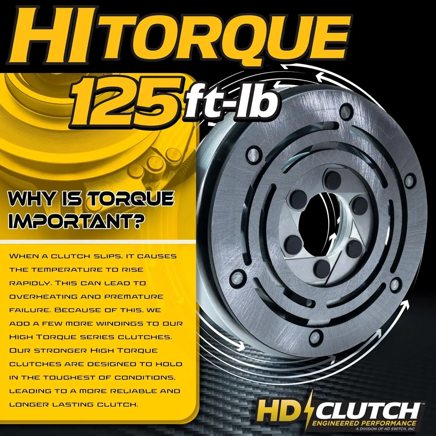 Hd Switch 50053429 Hitorque Bigbearing Billet Pulley Pto Clutch Fits Bush Hog Twister Servis Rhino Estate Lawn Mowers 5219-60