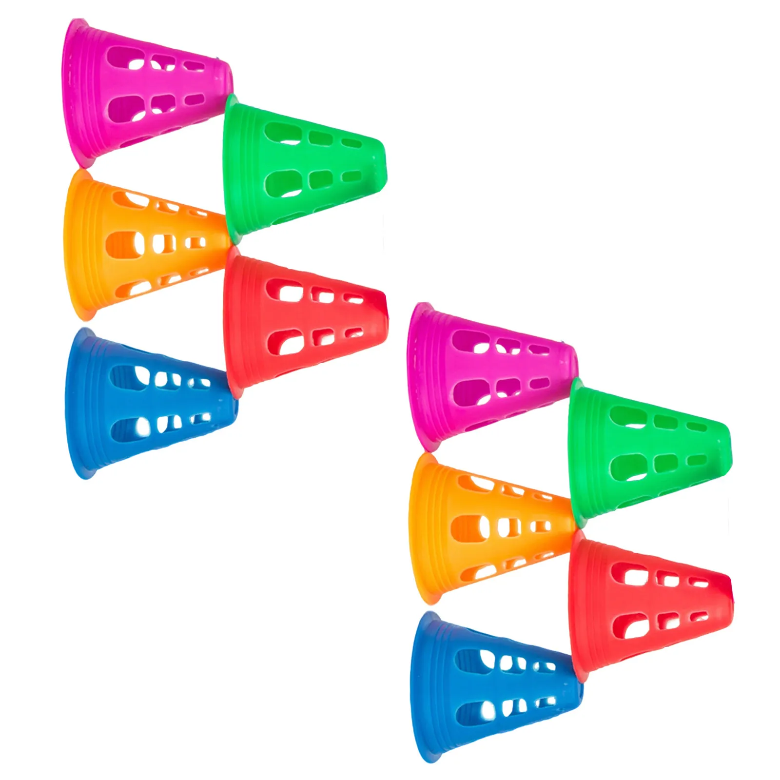 

10Pcs Plastic Training Cones Sports Markers Multi-Color for Soccer Football Basketball Roller Skating Field