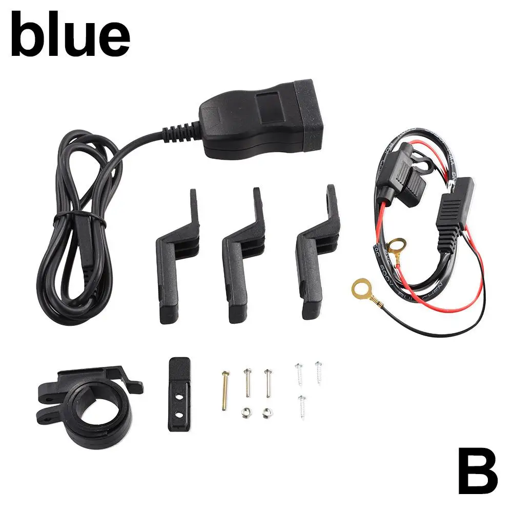 Waterproof Motorcycle USB Fast Charger With Type C Port Socket Connector - Digital Voltmeter Cell Mobile Charger Accessory