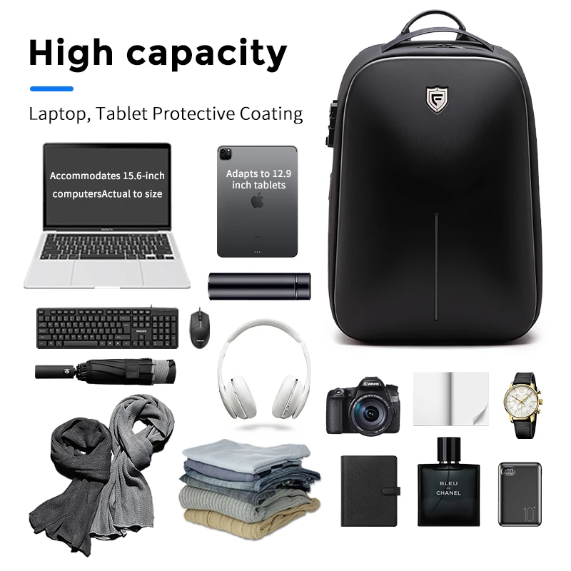 FENRUIEN 2024 New Design Men Backpack Waterproof School Large Travel Backpack Anti-Theft Business Backpacks Fit For 15.6