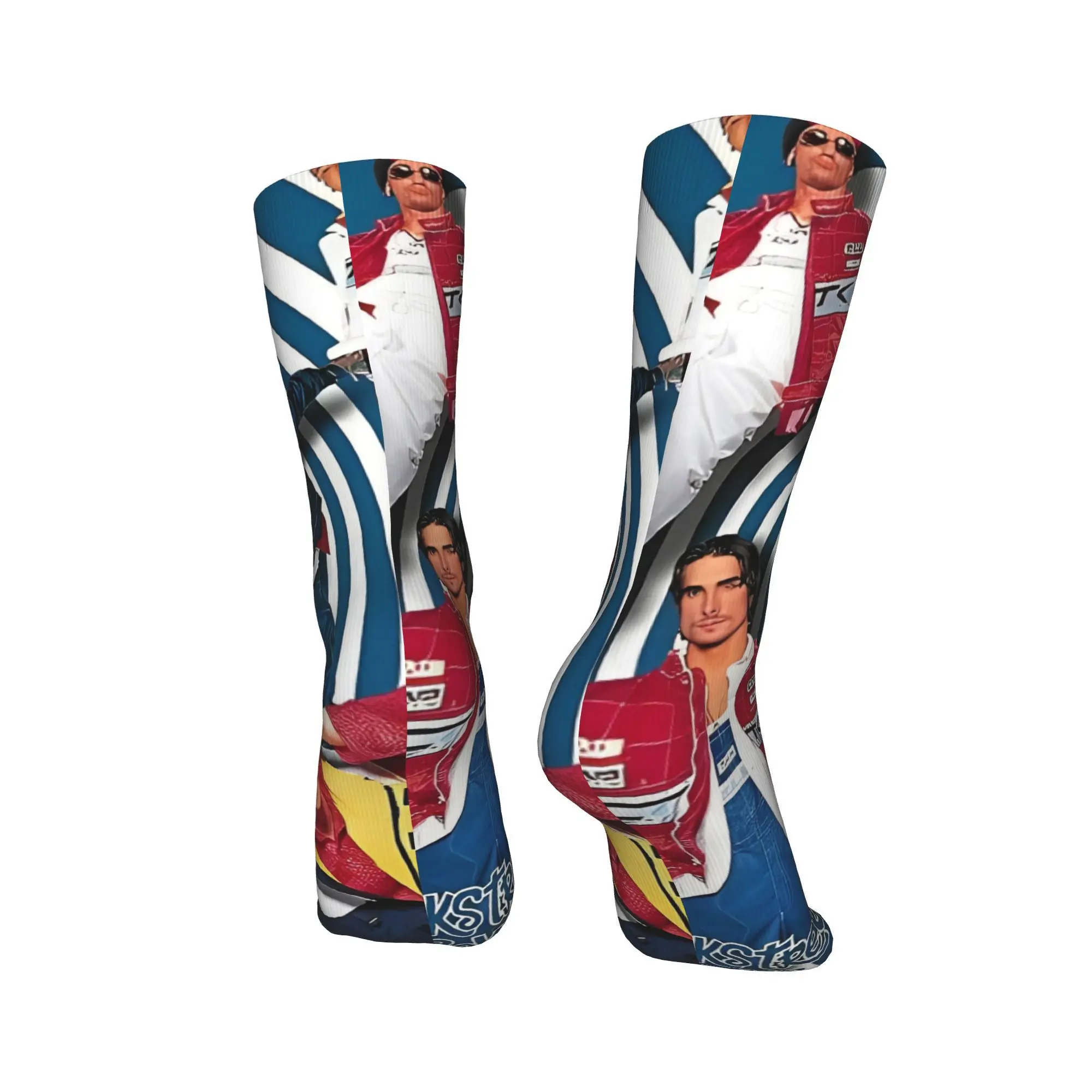 جوارب BSB Backstreet Boys Band جوارب مطبوعة غير قابلة للانزلاق للرجال جوارب متوسطة ناعمة للشتاء ريترو للجري