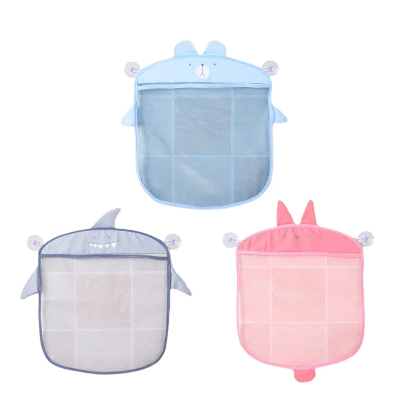 Bathtub Toy Net Holder Shower Bag for Kids and Toddlers Hanging Mesh Basket with 2 Strong Suction Cups