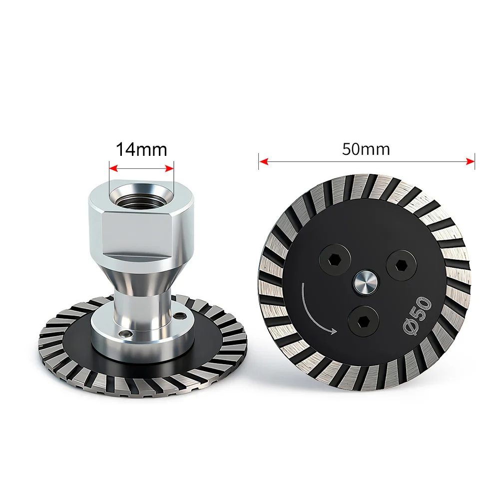1Pc Engraving Diamond Saw Blade Thread With RemovabIe FIange Turbo Cutting Disc For Granite Marble Stone Cutting Tool