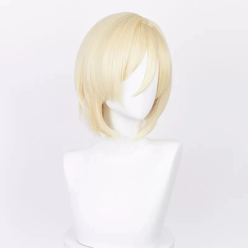 High Quality Ensemble Stars ES Cosplay Tenshouin Eichi Wig Short Light gold Heat Resistant  Synthetic Anime Tenshouin Eichi  Wig