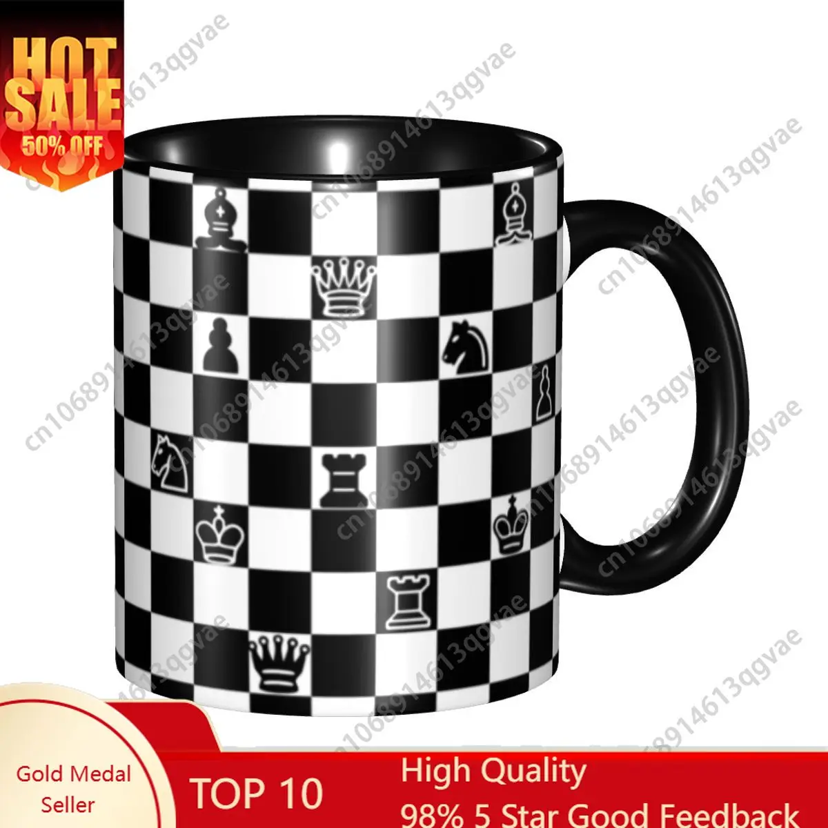 

Chess Mug Personalized Chessboard Game Ceramic Coffee Mug Cup Creative Gift
