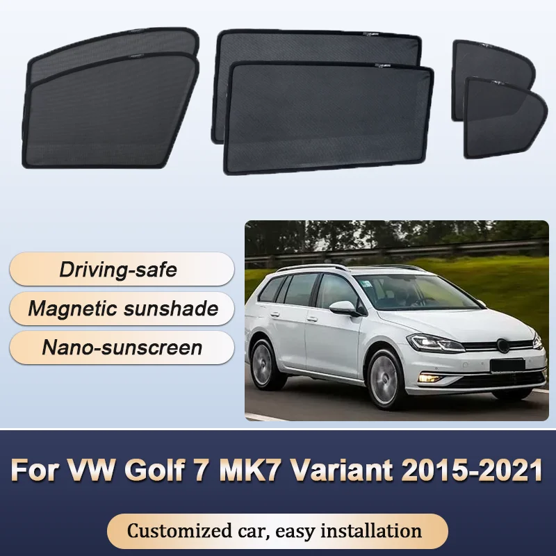 

Sun Shades For Volkswagen VW Golf 7 MK7 Variant 2015 2016-2021 Sunshades Magnetic Heat insulation Mesh Visor Car Accessories