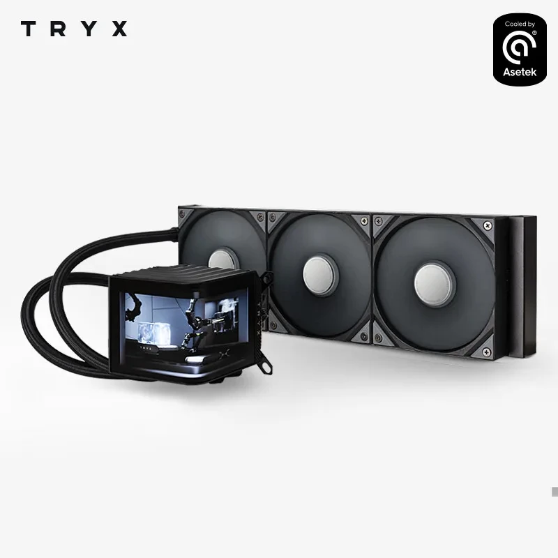 TRYX PANORAMA 360 ARGB Case water cold radiator /6.5 -inch curved