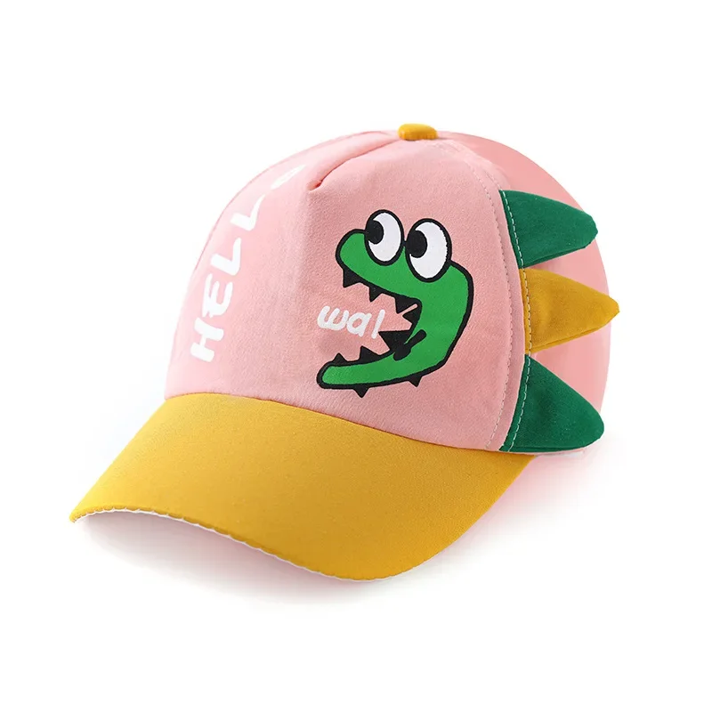 Children Baseball Cap for Boys Girls Cute Cartoon Dinosaur Children Adjustable Sun Visor Hats Spring Summer Infant Toddler Hat