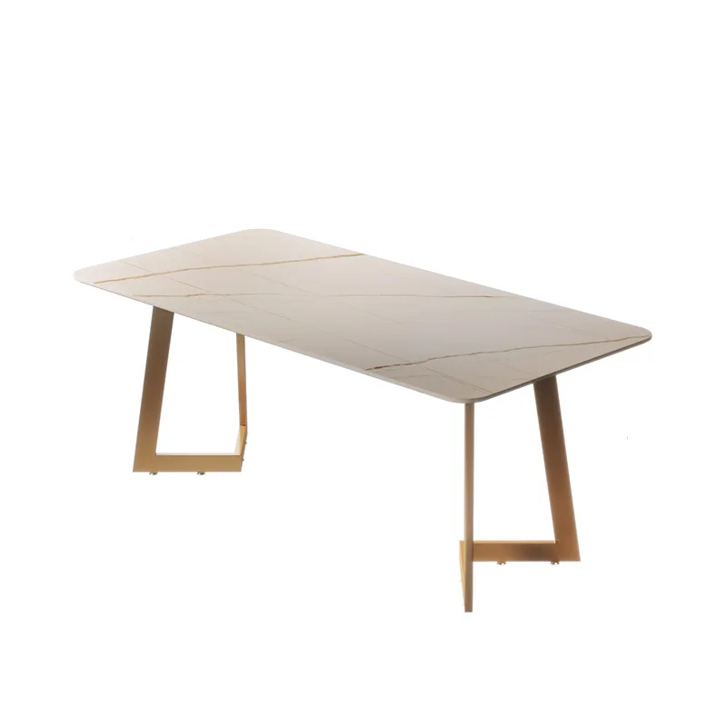 

Italian simple study rock slab computer desk, small household student writing desk, office staff desk