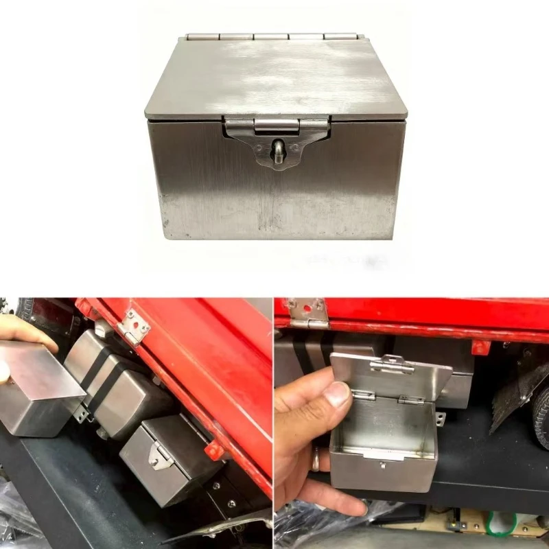 

Metal Tool Box 70/63mm Storage Box for 1/14 Tamiya RC Truck Trailer Scania 770S R620 Benz Actros 3363 Volvo MAN Car Accessories