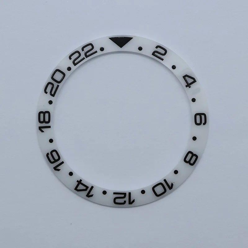 38mm Sloped Pepsi Sprite GMT Ceramic Bezel Insert for Seiko Mod Mens Watch Replace Watch Bezel Inserts