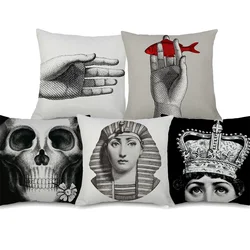 Cushion Cover Chair Sofa Bedroom Decor Beauty Portrait Pillowcase Decoration Pillow Insert NOT Included