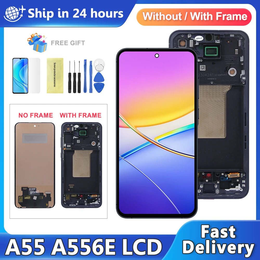 6.6'' Screen For Samsung A55 5G A556B A556B/DS SM-A556E SM-A556E/DS LCD Display Touch Screen Digitizer For A55 Display