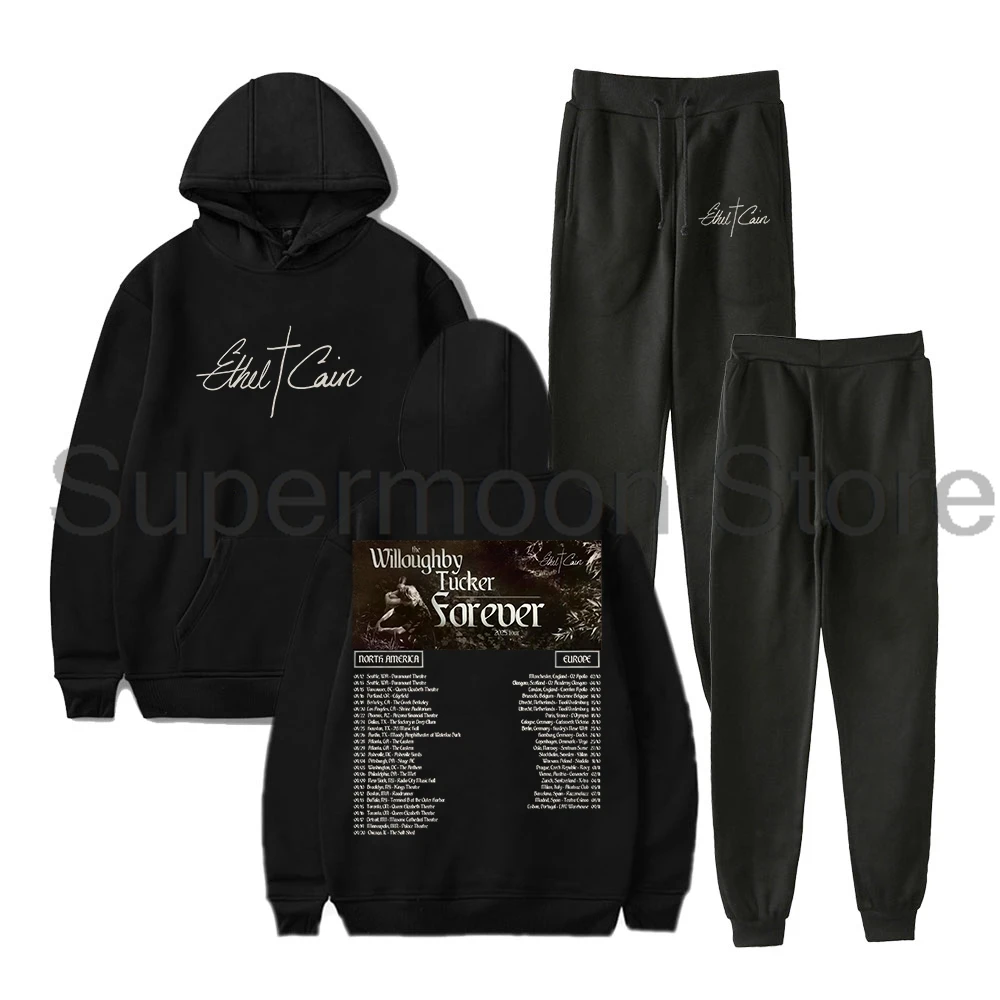 Ethel Cain, The Willoughby Tucker Forever Tour 2025: conjunto de duas peças composto por casaco com capuz e calças de treino, camisola e calças de tre