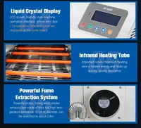 RF-A350 350*300MDrawer Reflow Oven Hot Air Soldering Machine for SMT PCB Assembly Desktop Infrared Heating Reflow Solder Station 4