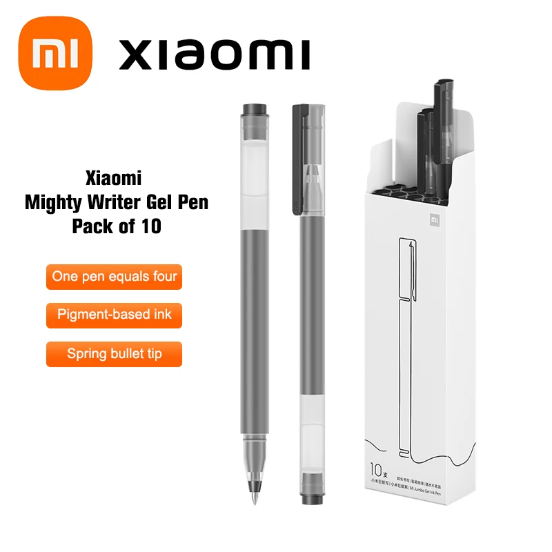 Xiaomi Mijia Super Durable Writing Sign Pen 0.5mm Bullet Pen Black Pen Signing Pens Smooth Switzerland Refill Red Black Ink Pen