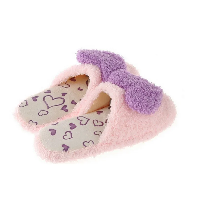 Pantofole calde Scarpe da interno invernali da donna a forma di cuore morbide h Pantufa Pantofole da pavimento per la casa da donna dal design carino