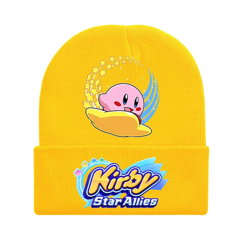 Star Kirbys Kid Knitted Hat Game Cartoon Girl Beanie Outdoor Casual Warm Fashion Hundred Take Knitted Cap Anime Child Adult Gift