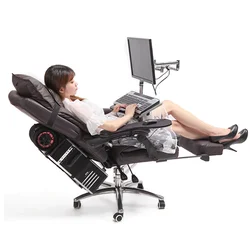 OK910 Full Motion Reclining Chair + Monitor Keyboard Holder +Chair Arm Clamp Elbow Wrist Support Mouse Pad for Game Office