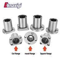 1PCS LMF6UU LMF/K/H 8 10 12 16UU Oval Flange Bushing Router Shaft CNC Linear Bearing For 3D Printer Parts Rods