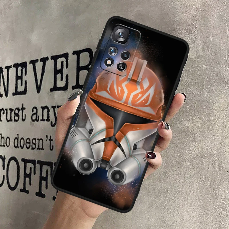 S-tar W-ars Jedi Knight For Redmi Note 13 12 Turbo 11T 11P 11E 11S 10T 10S 10 9 Pro Plus Max Silicone Black Phone Case