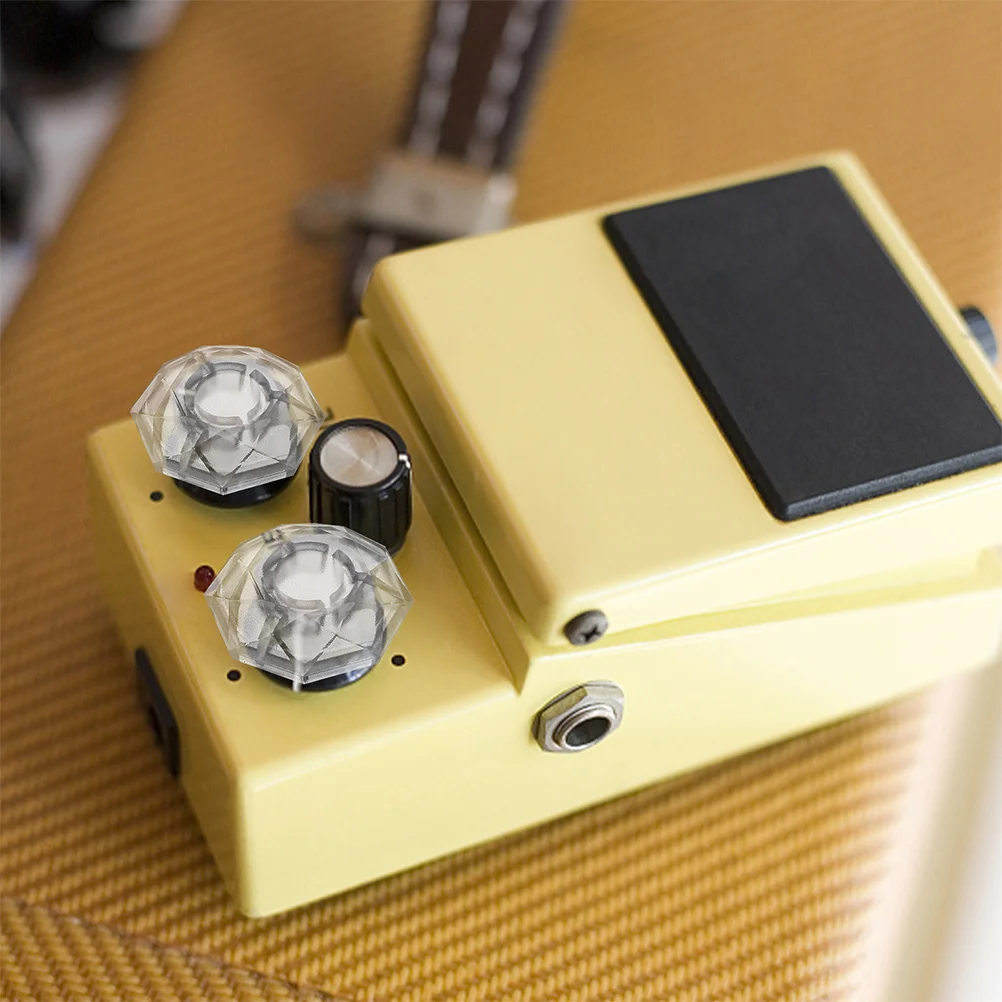 

6Pcs Plastic Guitar Effect Pedal Caps Diamond Footswitch Toppers for Guitar Pedal Accessories Easy to Install and Remove