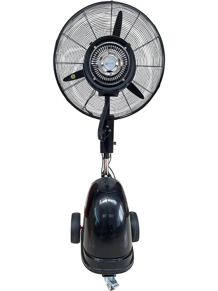 

Oscillating Misting Fan, 3 Cooling Speeds with 12 Gallon Tank, Adjustable Height, Art Deco Pedestal Fan for Backya